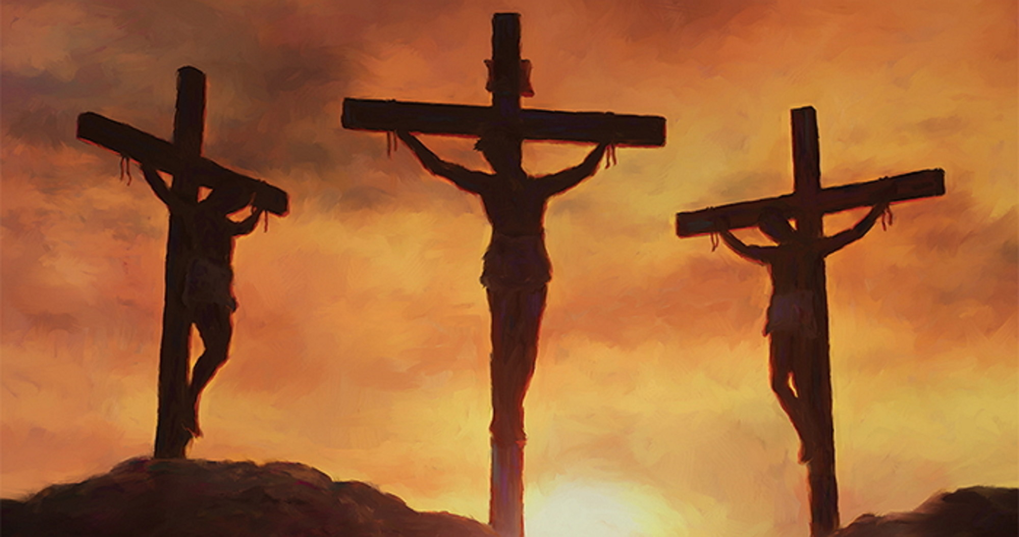 Страстная пятница Иисус и разбойники на кресте