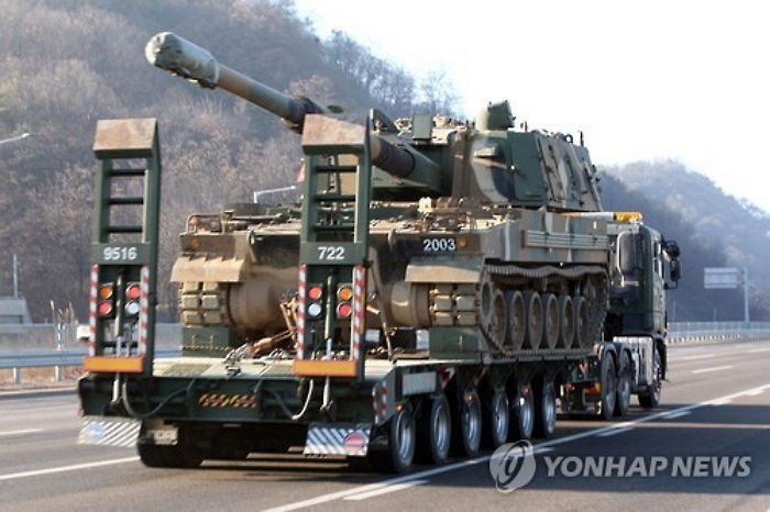 전방 지역으로 긴박하게 이동하는 K-9 자주포 (사진 5장)