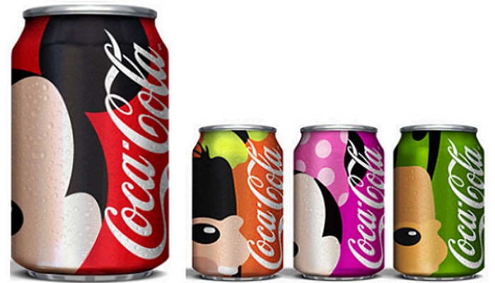 디즈니 캐릭터로 다시 태어난 코카콜라 캔