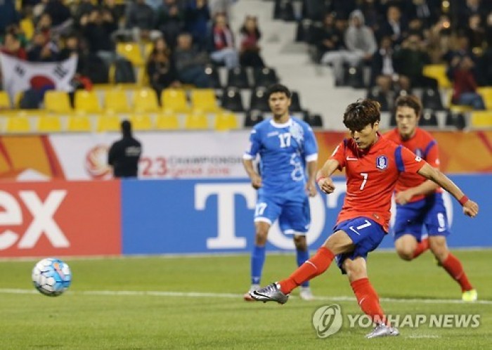올림픽축구 대표팀, 우즈베크에 2-1 승리 ‘산뜻한 출발’
