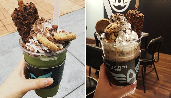 부산대 가면 꼭 먹어야 하는 돼지바가 통째로 들어간 ‘꿀꿀이 프라페’