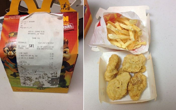 “맥도날드 해피밀 세트 6년간 보관했는데 안 썩었어요”