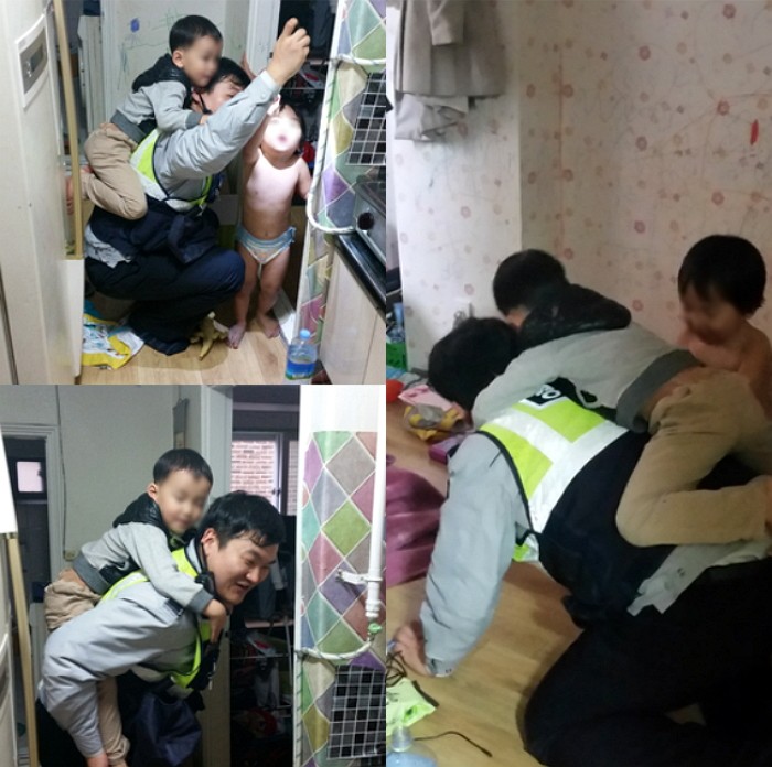 길잃은 아이들 위해 베이비시터 자처한 총각 경찰