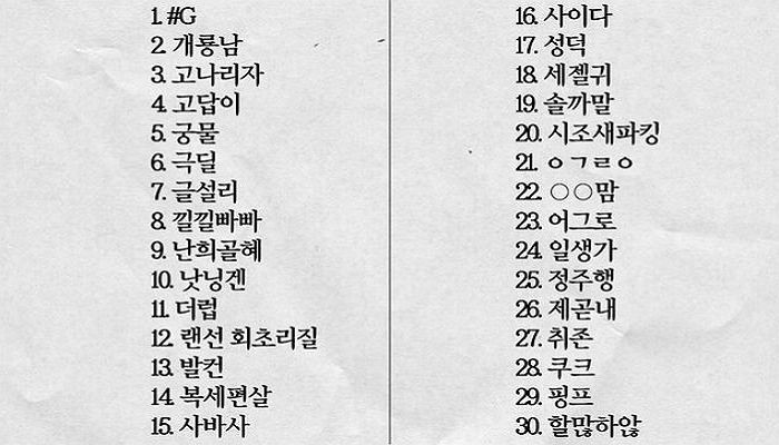 요즘 애들만 이해한다는 신조어 30개 (사진)