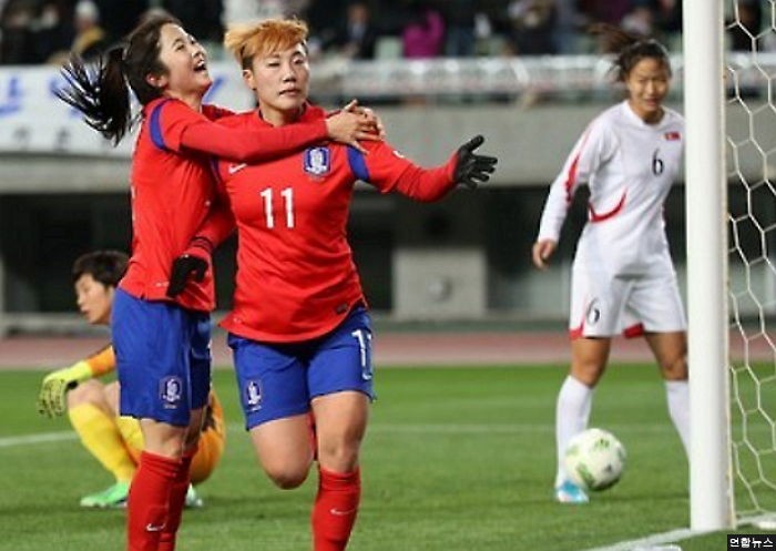 한국 여자축구대표팀 올림픽 예선서 북한과 1대1로 무승부