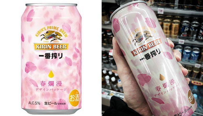 기린이치방, 핑크색 벚꽃 디자인 스페셜 맥주 국내 출시