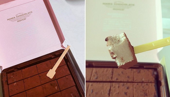 봄 한정판으로 출시된 딸기맛 ‘로이스 생초콜릿’