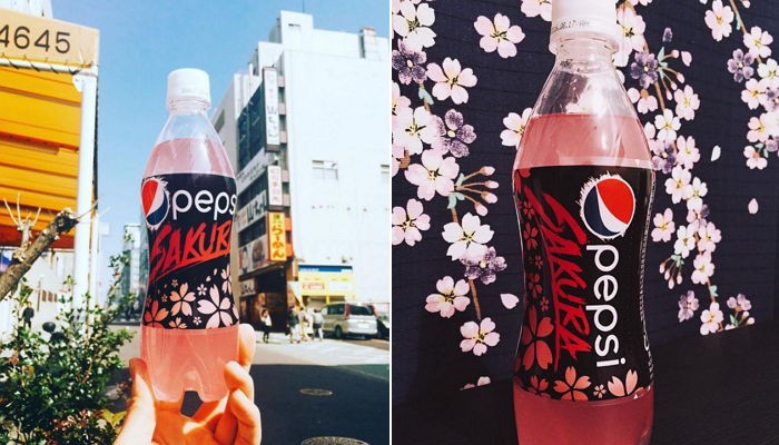 봄바람 타고 흩날리는 벚꽃 새겨진 ‘핑크빛 사쿠라 콜라’