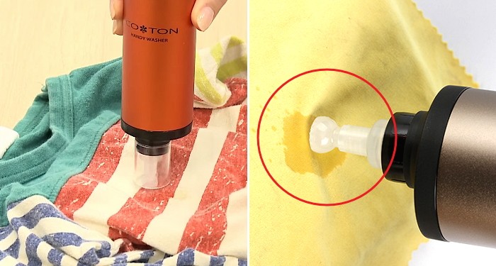 가방 안에 쏙 들어가는 휴대용 미니 세탁기