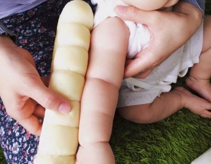 “우리 아기 팔에 폭신폭신 ‘식빵’이 있어요” (사진)