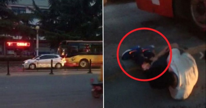 끼어든 차량 박살내고 운전자 깔아뭉갠 버스기사 (영상)