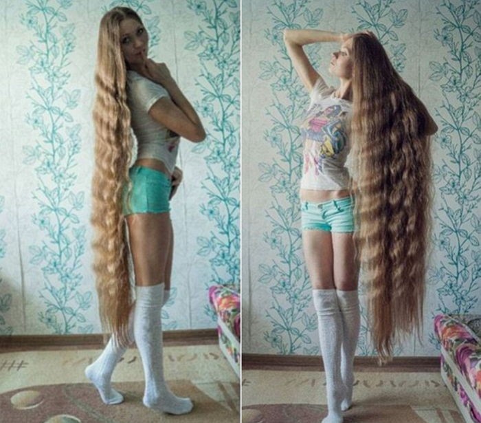 “라푼젤이 등장했다” 13년간 머리 기른 여성