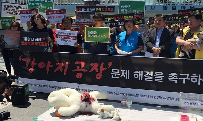 ‘강아지 공장’ 철폐를 위해 거리로 나선 시민들