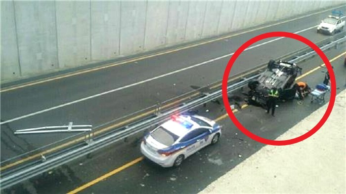 만취상태서 승용차 몰던 20대..지하차도로 추락