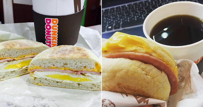 오늘(7일) 던킨도너츠  ‘햄에그잉글리쉬머핀&아메리카노’  2,900원