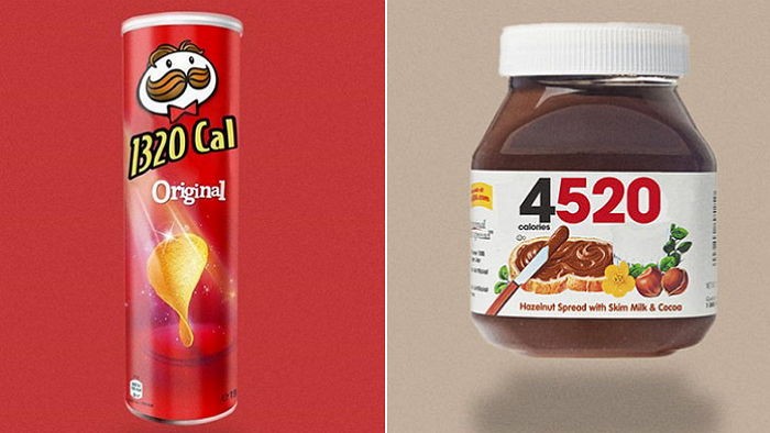 제품 이름 대신 ‘칼로리’를 적으면 어떻게 될까? (사진)