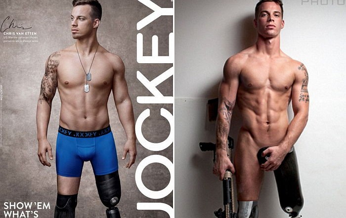 전쟁서 두 다리 잃은 해병대원은 ‘속옷 모델’이 됐다 (사진)