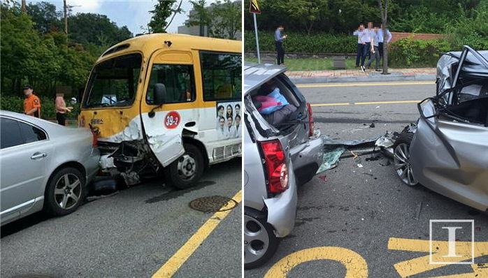 운전사 없는 버스, 비탈길서 굴러내려와 행인 덮쳐…1명 사망
