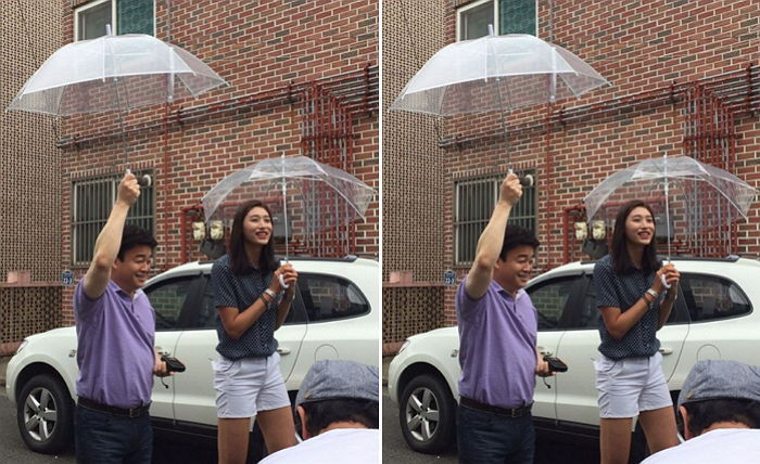 배구 선수 김연경과 눈높이 맞추는 백종원 (영상)