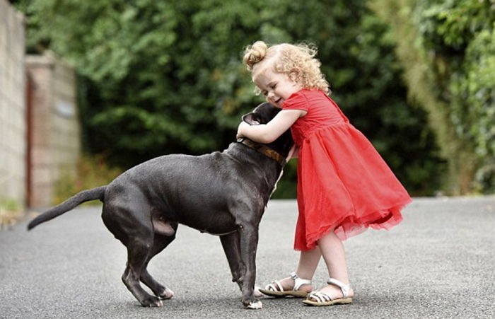 경찰이 압수해간 반려견을 되찾은 소녀의 미소