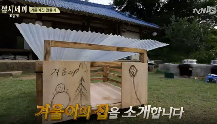 어제자 ‘삼시세끼’ 최고의 1분 ‘겨울이 집 만들어주기’ (영상)