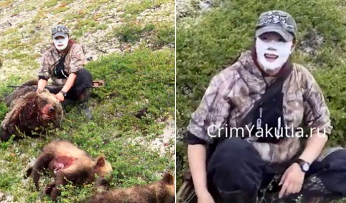 엄마곰 죽이고 아기곰까지 죽인 여성 사냥꾼이 밝힌 변명 (사진)