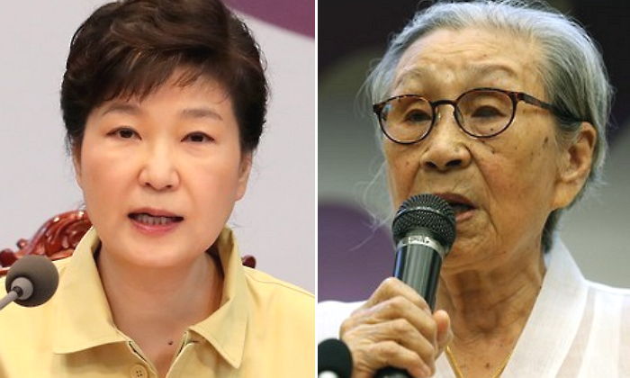 김복동 할머니 “박근혜, 우리 그만 괴롭혀야…1천억 줘도 역사 못바꿔”