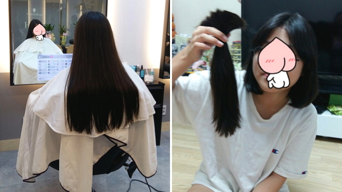 소아암 환자 가발 만들어주려고 단발로 자른 여학생