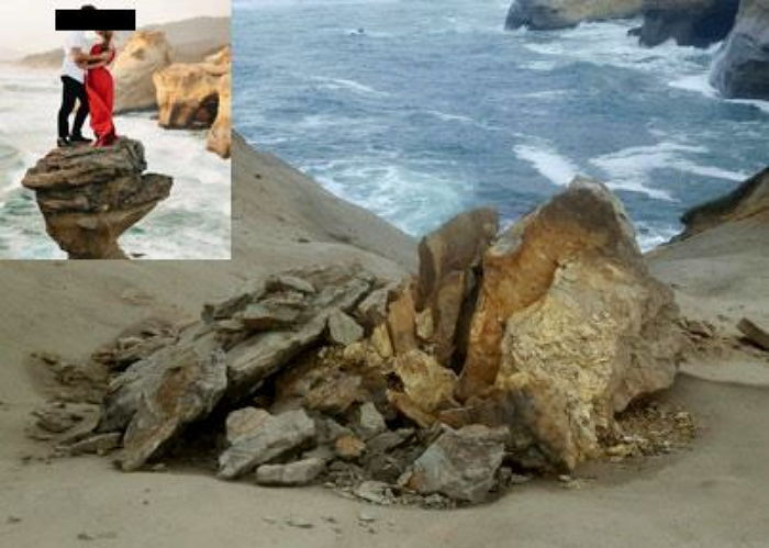 ‘1800만년’ 역사 간직한 기암석 부순 남성들의 황당 변명