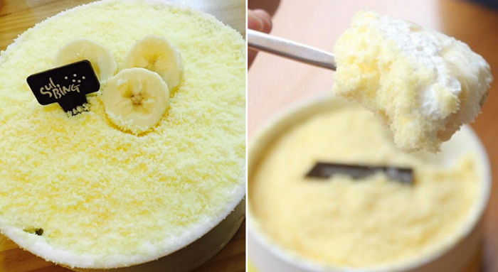 ‘바나나+커스터드 크림’ 환상 조합 설빙 신메뉴 케이크