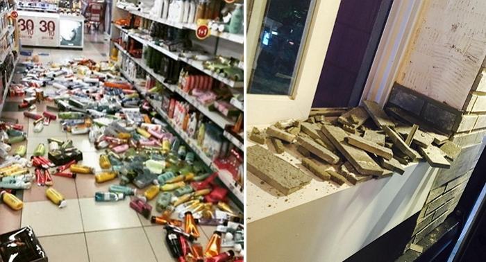 “기와 깨지고, 물건 쏟아지고” 경상도 지진 피해 상황