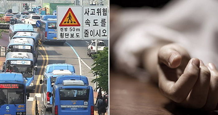 횡단보도 건너던 50대 여성 버스 뒷바퀴에 깔려 숨져 (영상)
