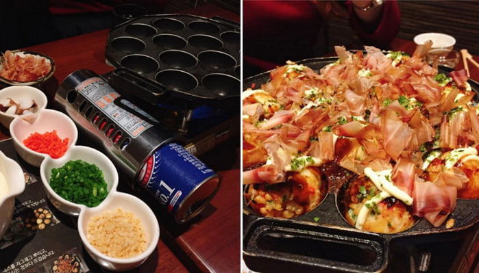 강남에서 파는 1만3천원짜리 ‘셀프 타코야키’