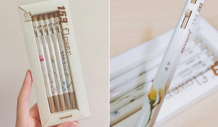 다섯 가지 ‘꽃’ 그려진 600원짜리 모나미 신상 볼펜