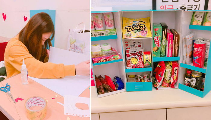 ‘자취’하는 남친에게 여친이 만들어준 ‘과자 냉장고’