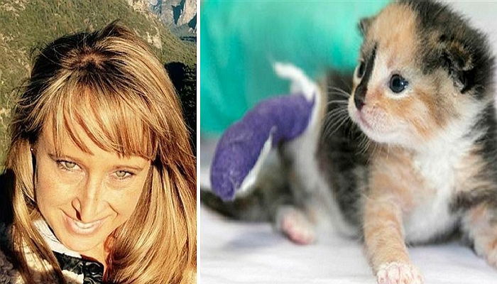 ‘장애 고양이’를 입양해 전쟁 트라우마 치유받는 여군