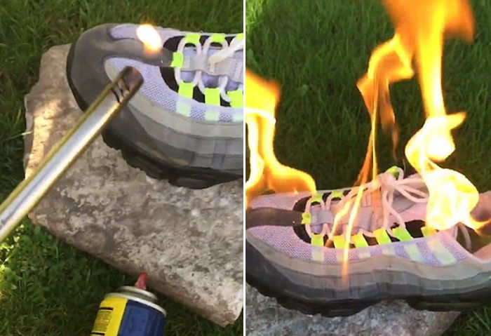 바람피운 남친 ‘운동화’ 태운 여성의 소심한 복수 (영상)