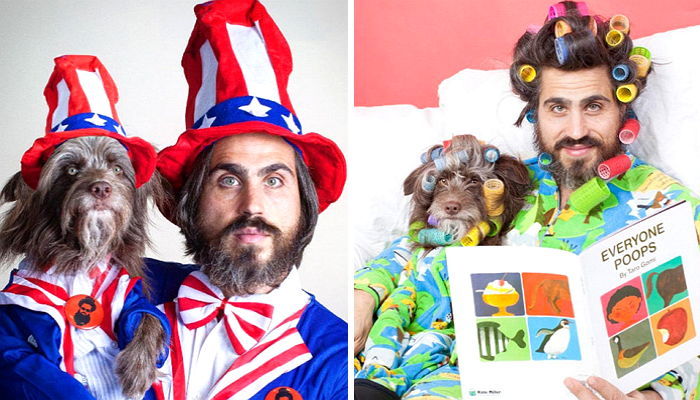 주인과 똑닮은 ‘커플룩’ 맞춰입은 힙스터 멍멍이 (사진)