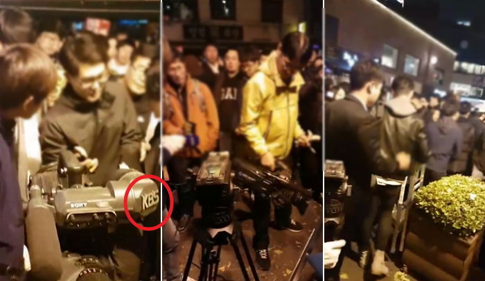 ‘촛불집회’ 취재 중인 KBS 기자를 본 시민의 반응