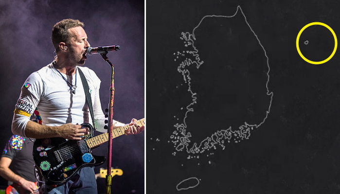 콜드플레이 2017년 공연 홍보 영상에 ‘독도’가 없다