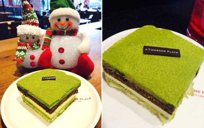 크리스마스 앞두고 투썸이 내놓은 녹차케이크 ‘그린앙’