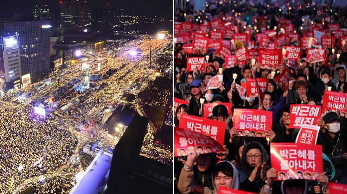 “7번째 촛불집회 따뜻하게 입고 나가세요”···‘한파주의보’