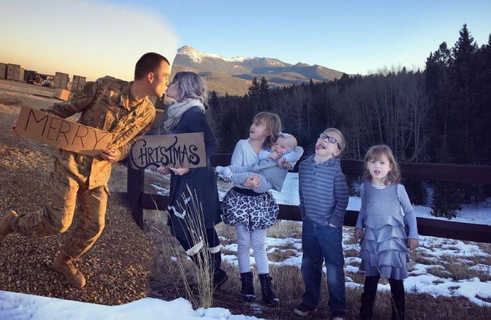 파병 간 군인 남편 위해 아내가 만든 ‘크리스마스 사진’