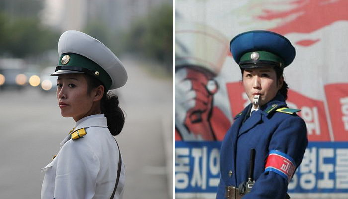 북한에서 가장 ‘예쁜 여성’들만 할 수 있다는 교통 경찰