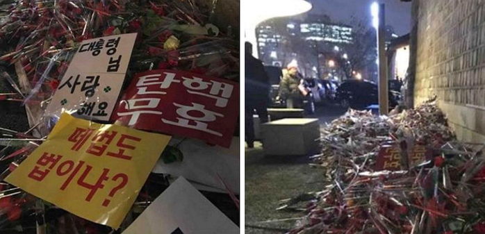 “박근혜 탄핵무효” 외친 박사모가 남긴 ‘쓰레기 폭탄’