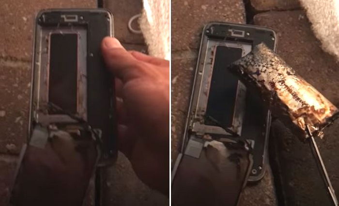 100% 충전한 후 3분 만에 폭발한 ‘갤럭시S7 엣지’ (영상)