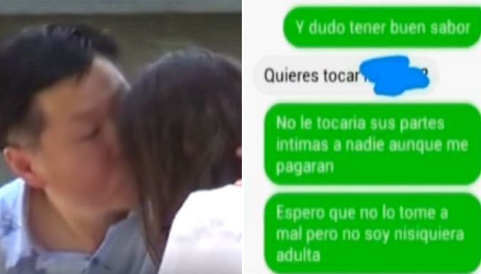 미성년자 성추행 외교관이 12살 소녀에게 보낸 문자 메시지