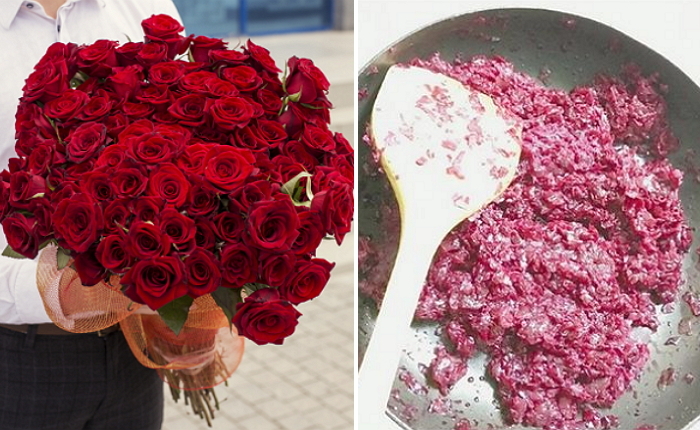 프러포즈로 받은 장미꽃 ‘잼’으로 만든 여성