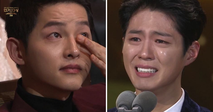 송중기가 박보검 수상 소감에 눈물을 훔쳤던 이유 (영상)