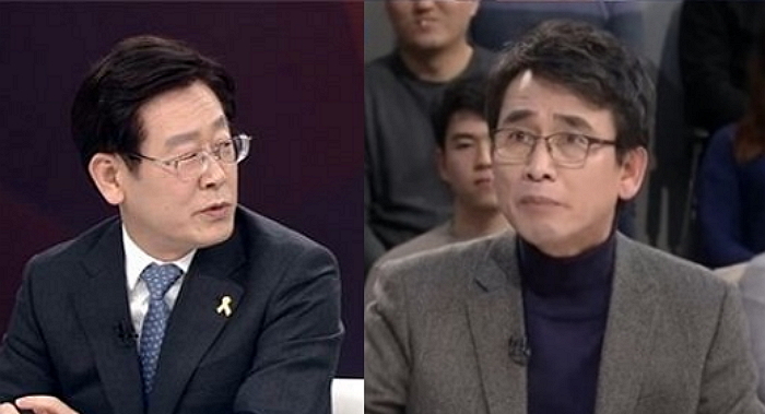 “감정 조절 문제 있냐”는 유시민 질문에 이재명 반응 (영상)